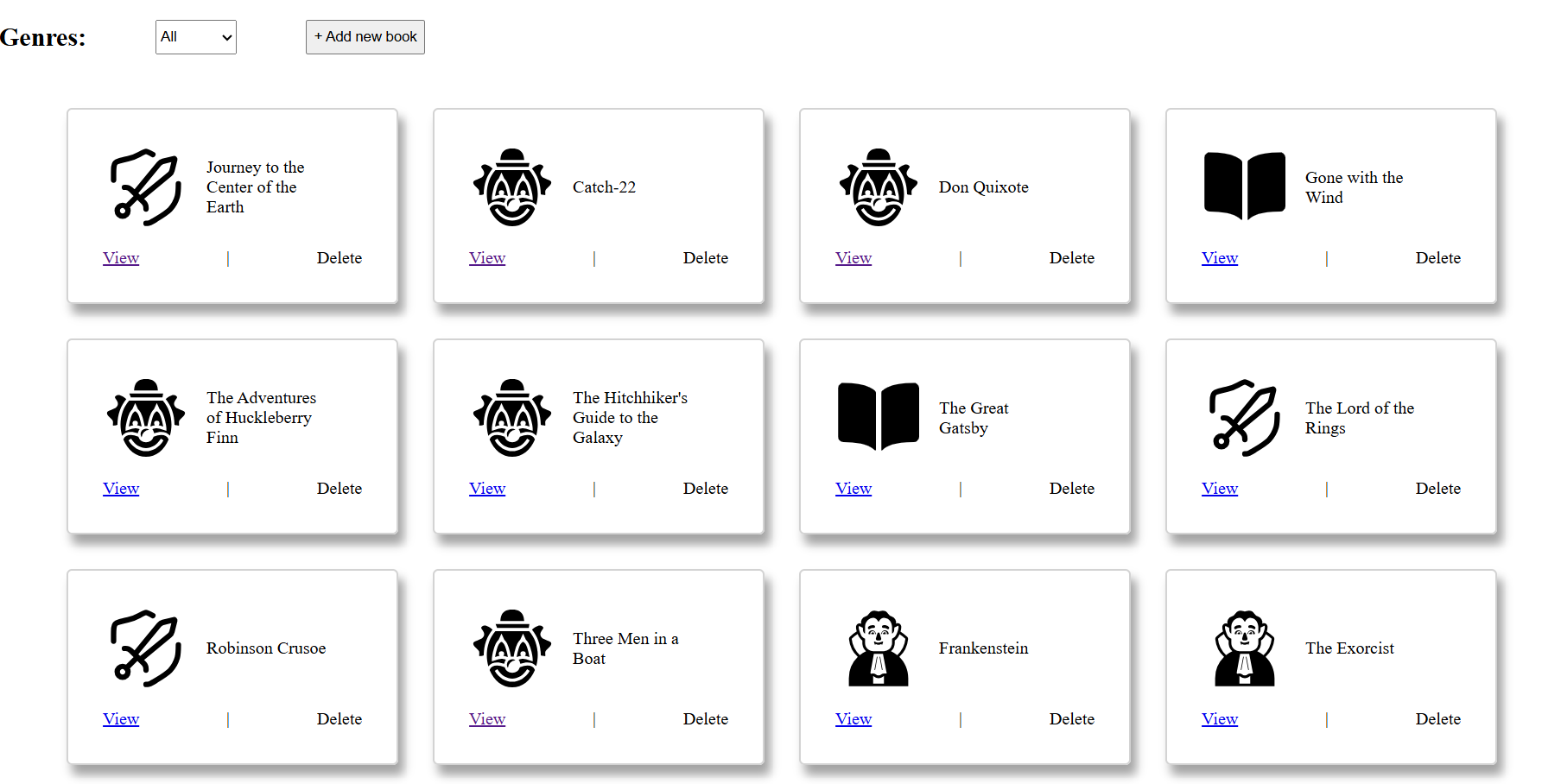 Overzicht van de boeken