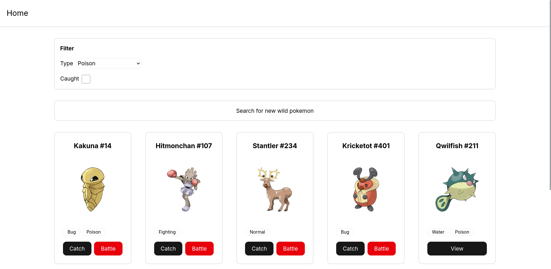 Overzicht van Pokemon