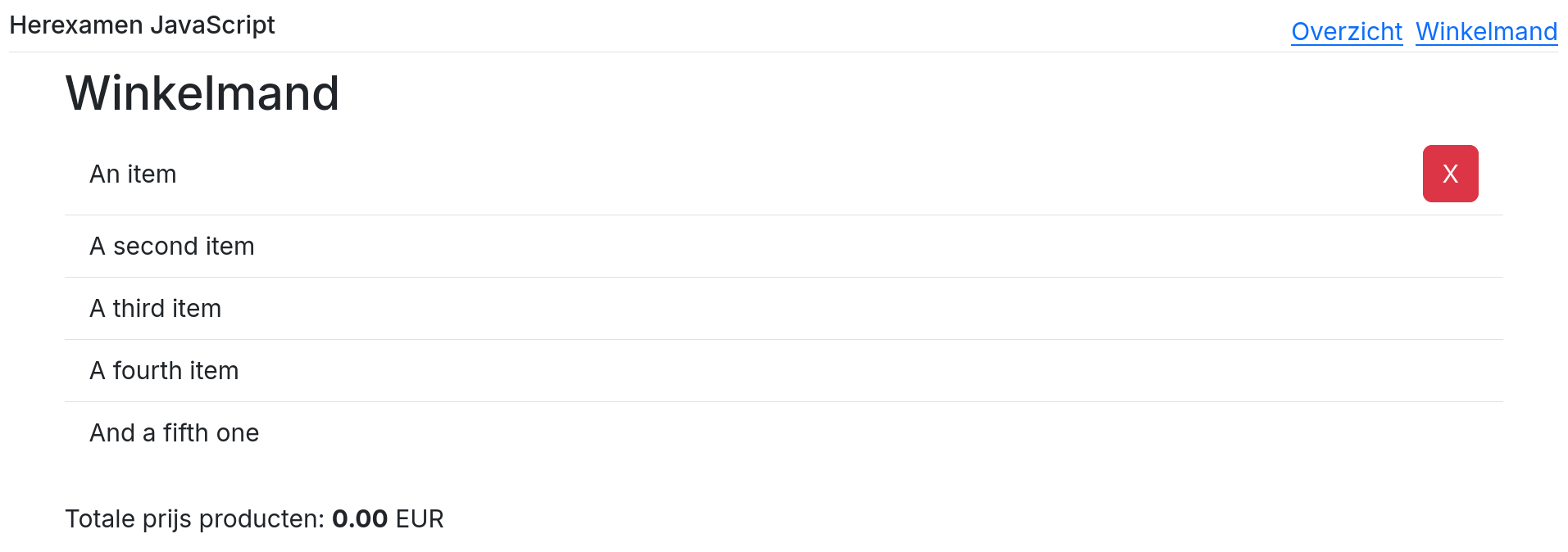 Winkelmand pagina