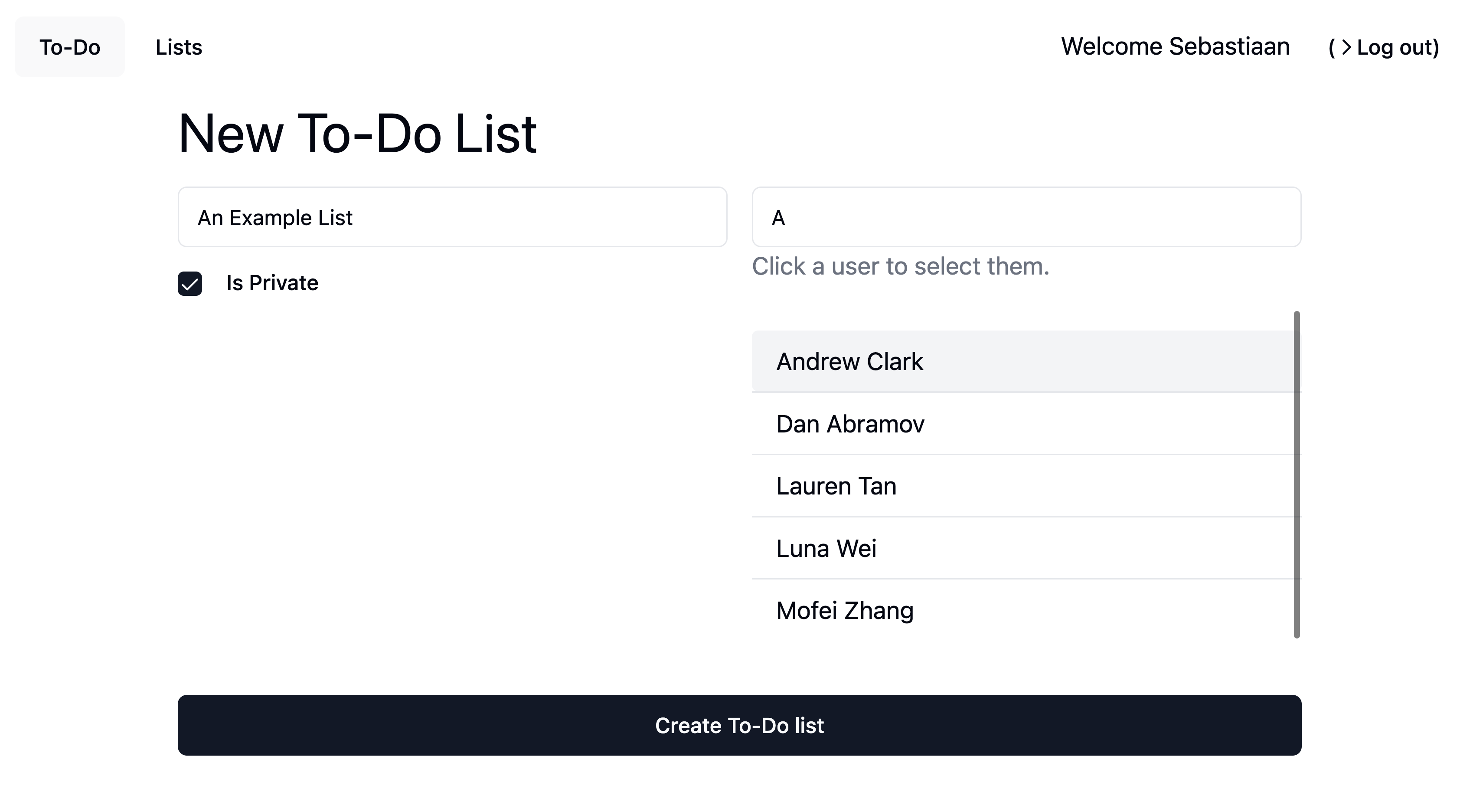 Nieuwe privé To-Do lijst