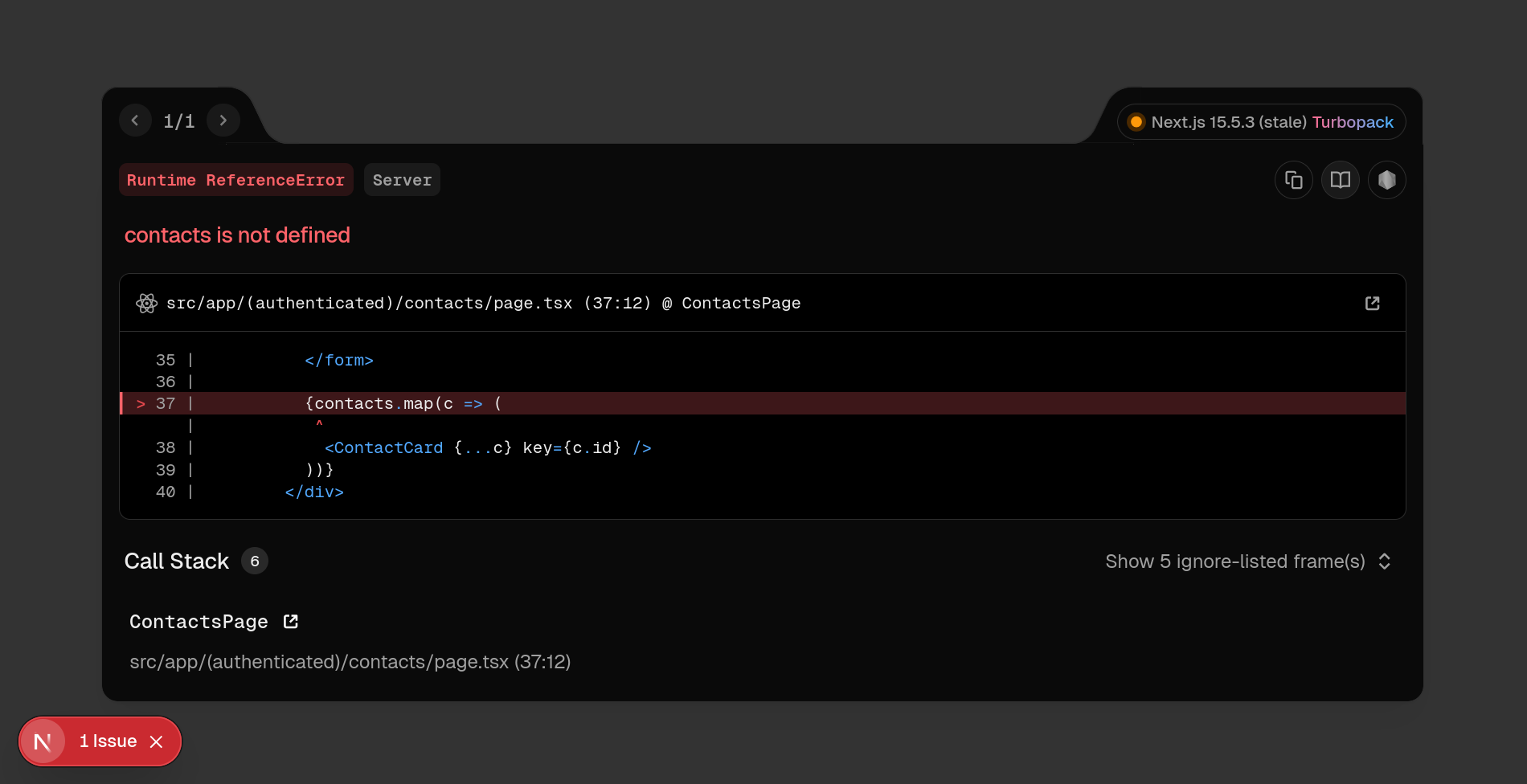 Standaard Next error boundary