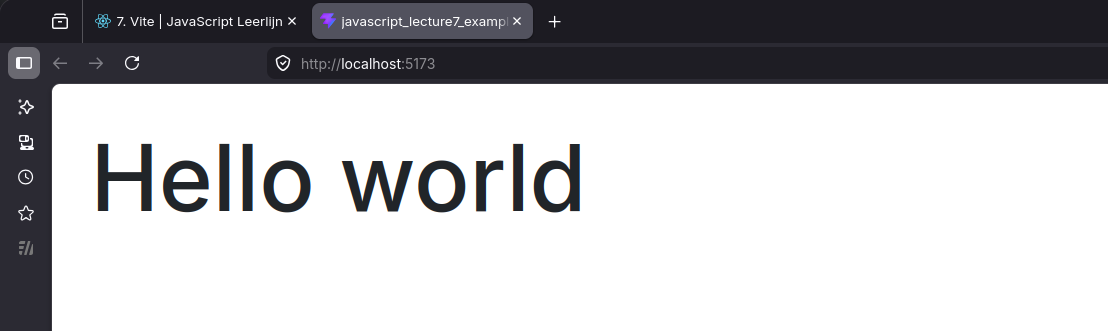 Hello world in TypeScript en Vite